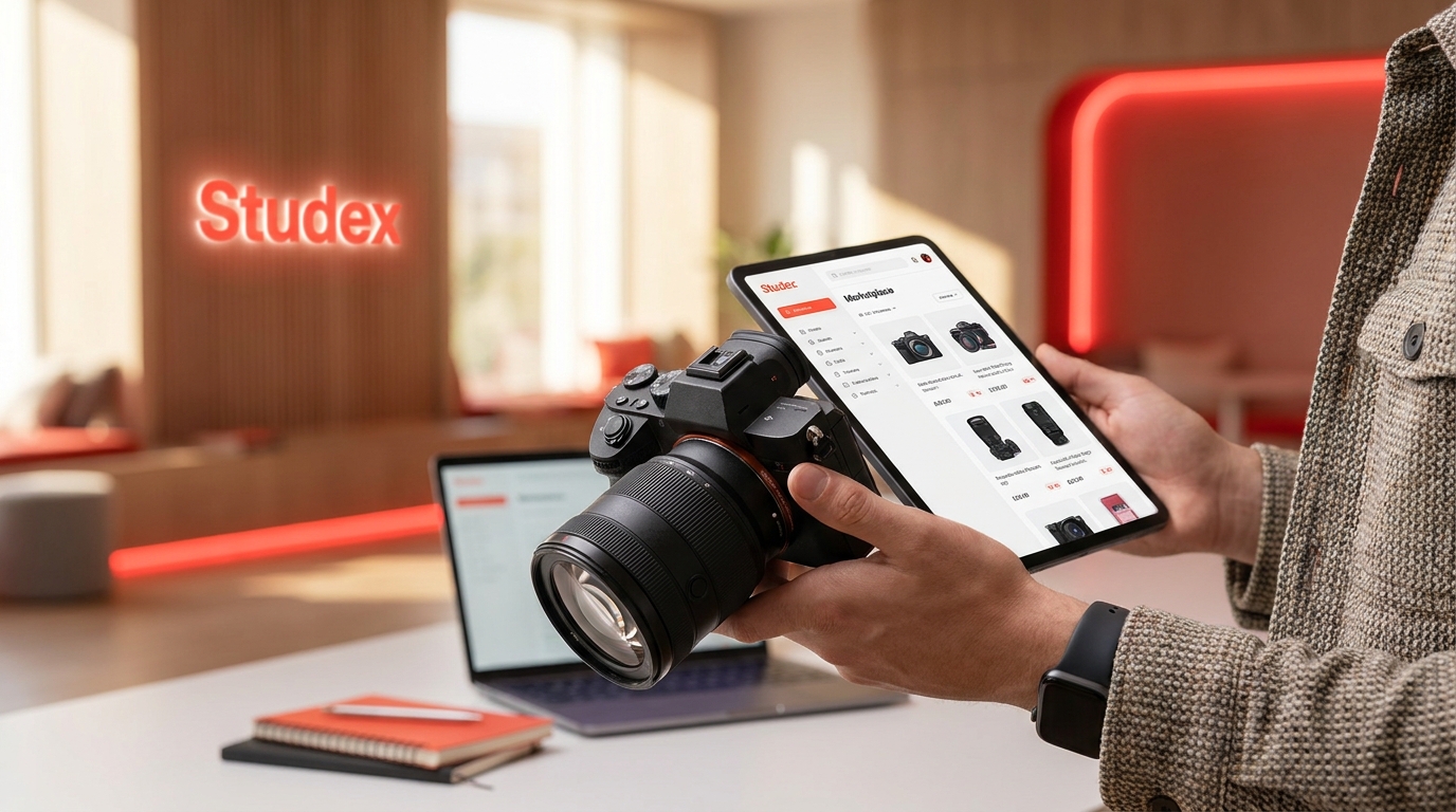 A customer Browsing on studex