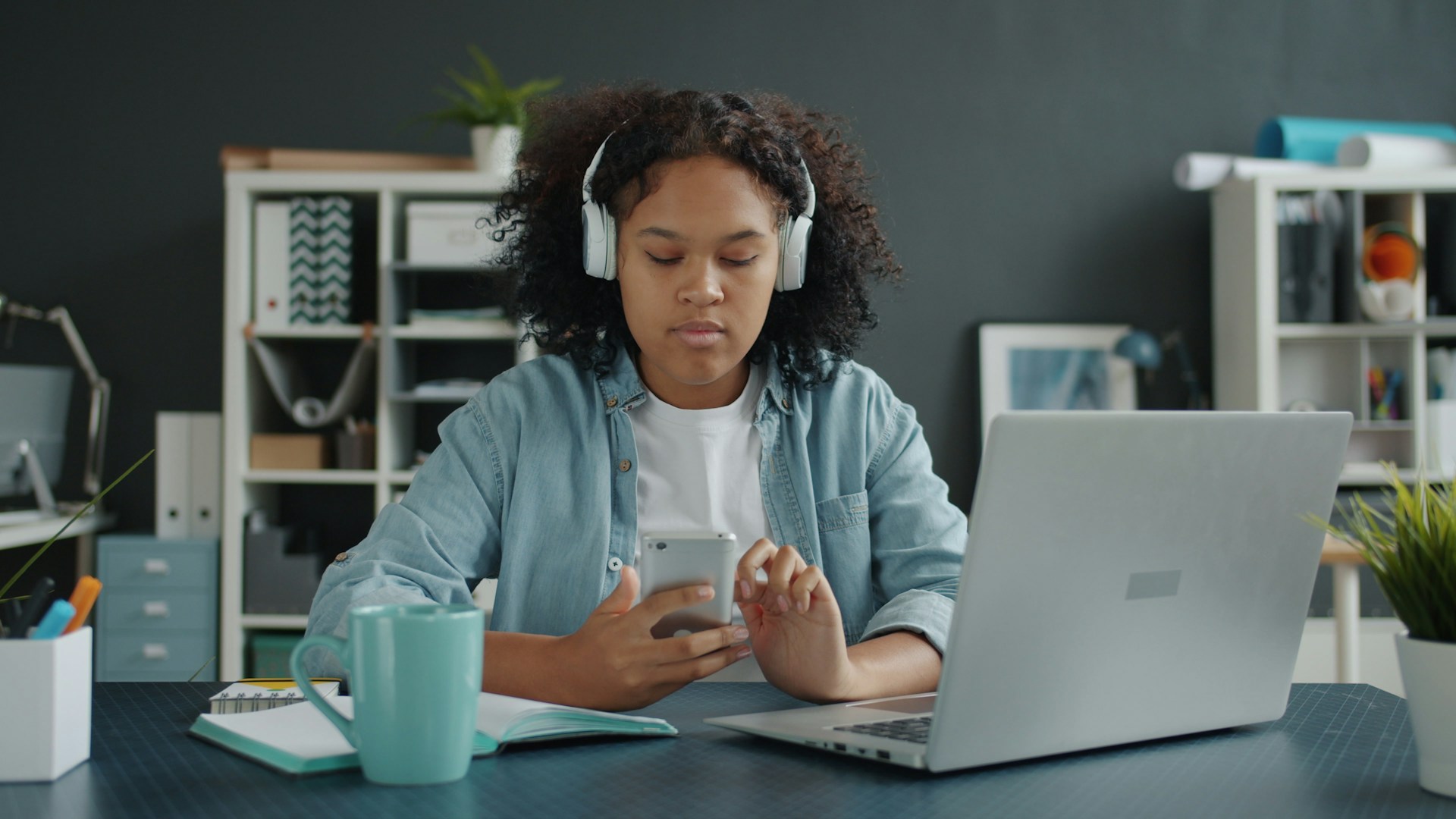 Student entrepreneur working